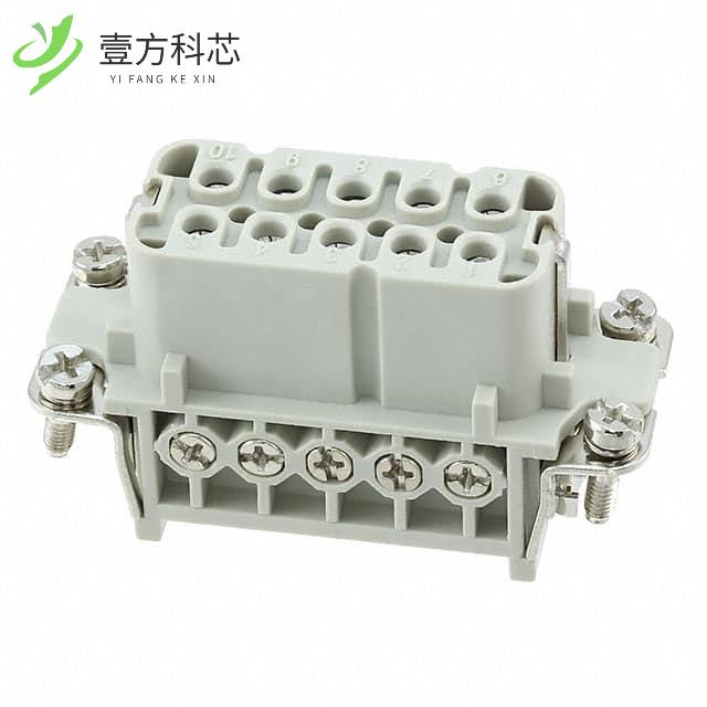 原厂原装HA-010-F INSERT FEMALE 10+1GND SCREW全新正品