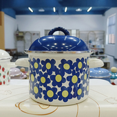 出口加厚珐琅搪瓷锅双耳家用汤锅炖锅烧锅泡面锅宝宝辅食锅燃气电