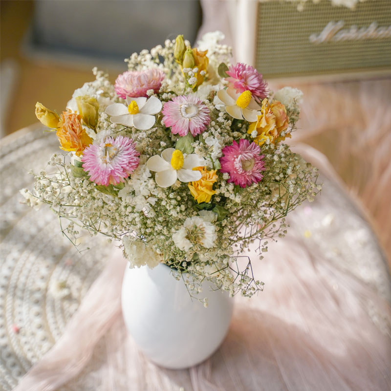 天然家居尤加利向日葵摄影玫瑰