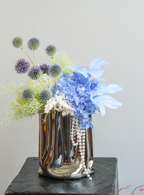 永生花绣球蓝星球干花束ins家居装饰摆件玄关电视柜家居装饰摆件