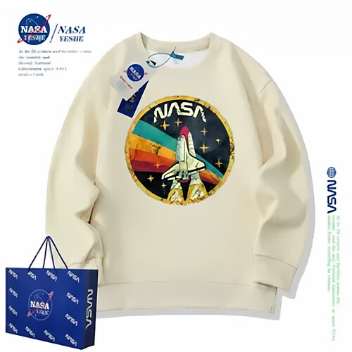 NASA春秋男纯棉潮流卡通卫衣