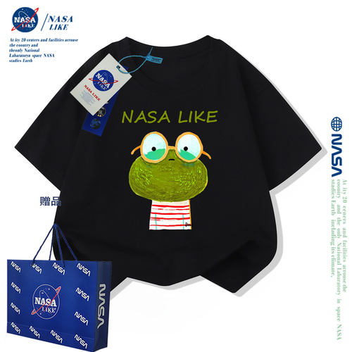 NASA潮牌男女童纯棉短袖T恤夏季
