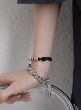 唐草纹路路通手链男女情侣手饰