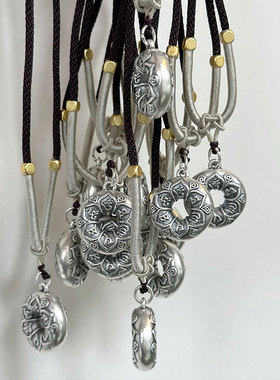 925纯银平安扣挂饰项链女长款