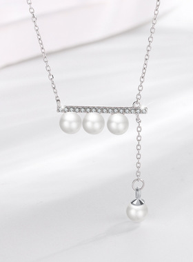 YIN银次元s925银四分音符项链