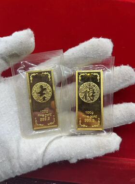 样板仿真金条吉祥铜镀金金店银行样品装饰展示摆设影视道具摆件