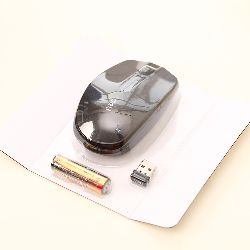 델리 3738 무선 마우스 흑백 두 게임 마우스 노트북 마우스 컴퓨터 마우스 무료 배송