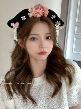 格格发箍宫廷风贵人旗头头箍甄嬛传娘娘贵妃发卡表演道具头饰发饰