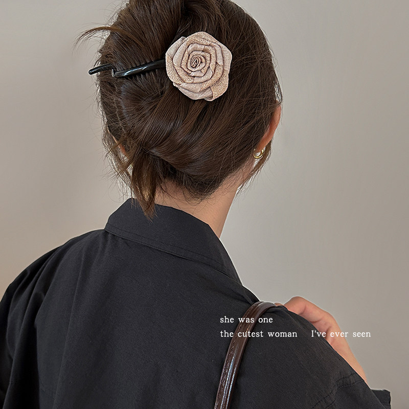 新中式干枯玫瑰发夹女后脑勺一字抓夹新款扭扭夹子发卡头饰发饰品,饰品/流行首饰/时尚饰品新,发饰,淘宝优惠券,粉丝福利购,淘宝优惠卷
