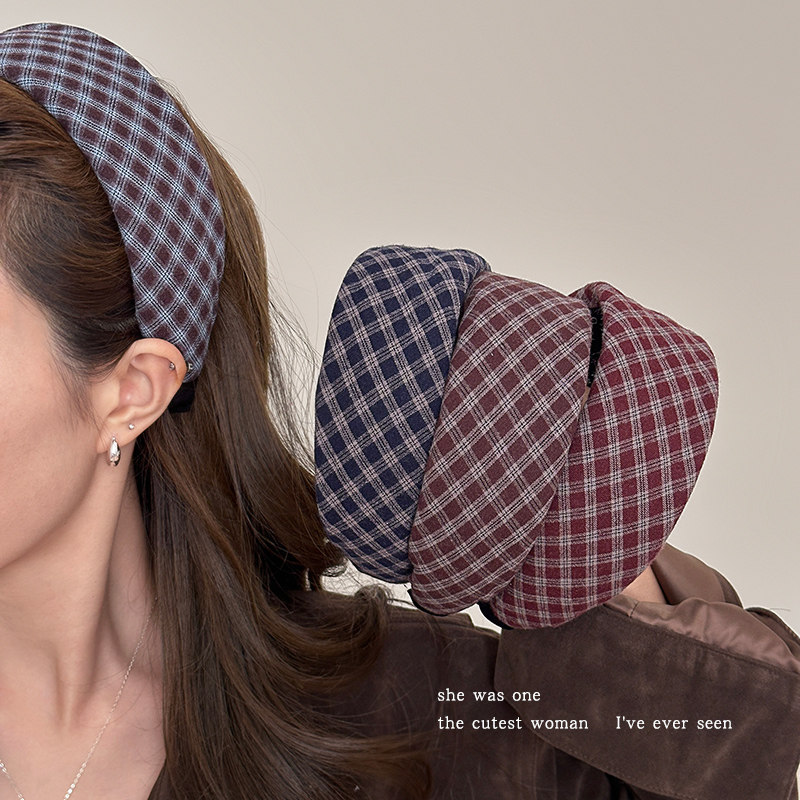 文艺学院风格纹发箍女新款头箍