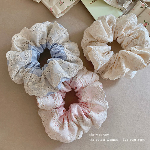 蕾丝花边大肠发圈女网红扎发头绳