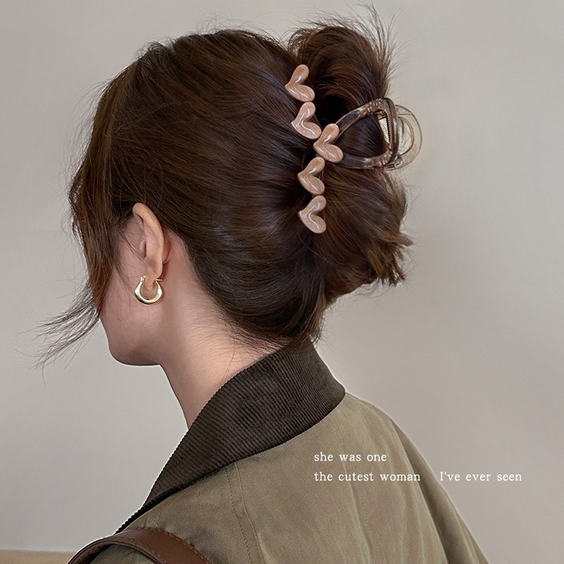 高级感爱心抓夹女2025新款鲨鱼夹后脑勺发夹卡子简约百搭头饰发饰,饰品/流行首饰/时尚饰品新,发饰,淘宝优惠券,粉丝福利购,淘宝优惠卷
