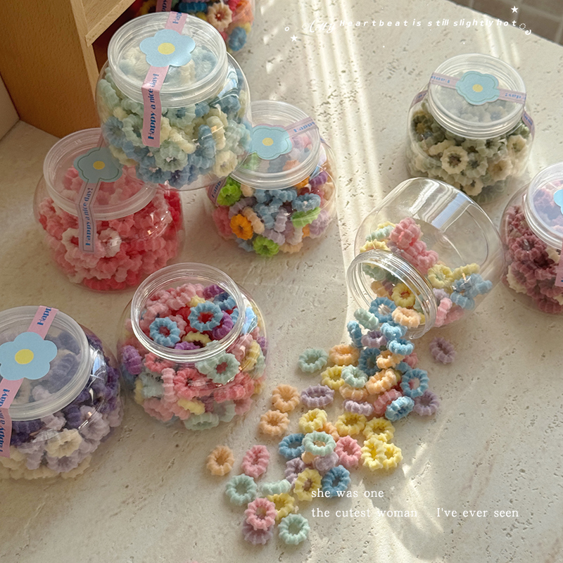 竹节彩色发圈女儿童扎头发橡皮筋