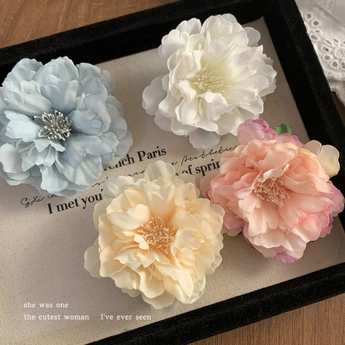 纯欲风仿真花朵发夹女碎发夹子