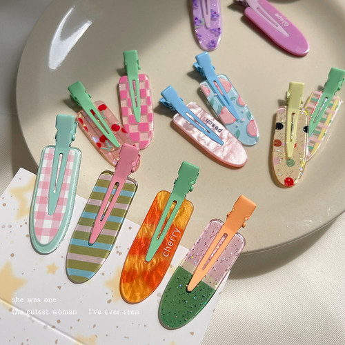 卡通甜美彩色侧边发夹