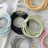 10条装 耐用高弹力扎头发皮筋基础日用发绳网红简约发圈头绳头饰女