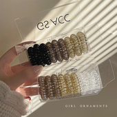 2025年新款 发绳女扎头简约气质头绳无痕电话线发圈高弹力皮筋头饰