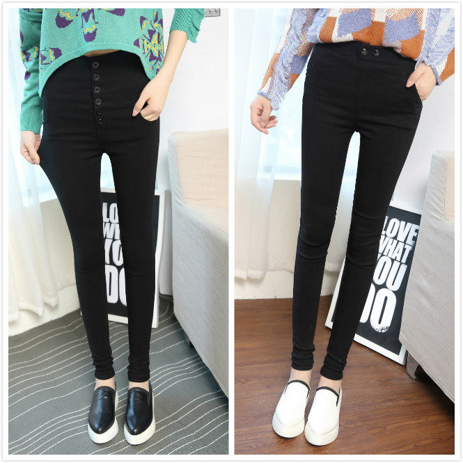 178高个子加长超长可外穿春秋高腰紧身显瘦胖mm打底小脚铅笔裤女