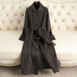 双面羊毛大衣女2025秋冬新款 气质宽松高端牦牛绒呢大衣外套 时尚