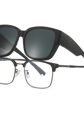 可以戴在卡在架套在眼镜上的墨镜