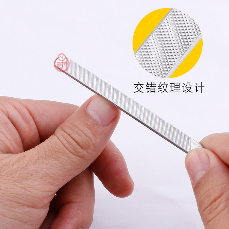 摸指甲打磨条家用摩美甲戳甲面锉刀修脚专用工具灰不锈钢 双面错