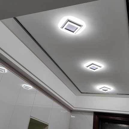 现代简约过道灯嵌入式7.5走廊灯创意led玄关灯门厅灯阳台明装筒灯