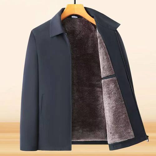 秋冬加厚棉袄老人夹克衣服爷爷