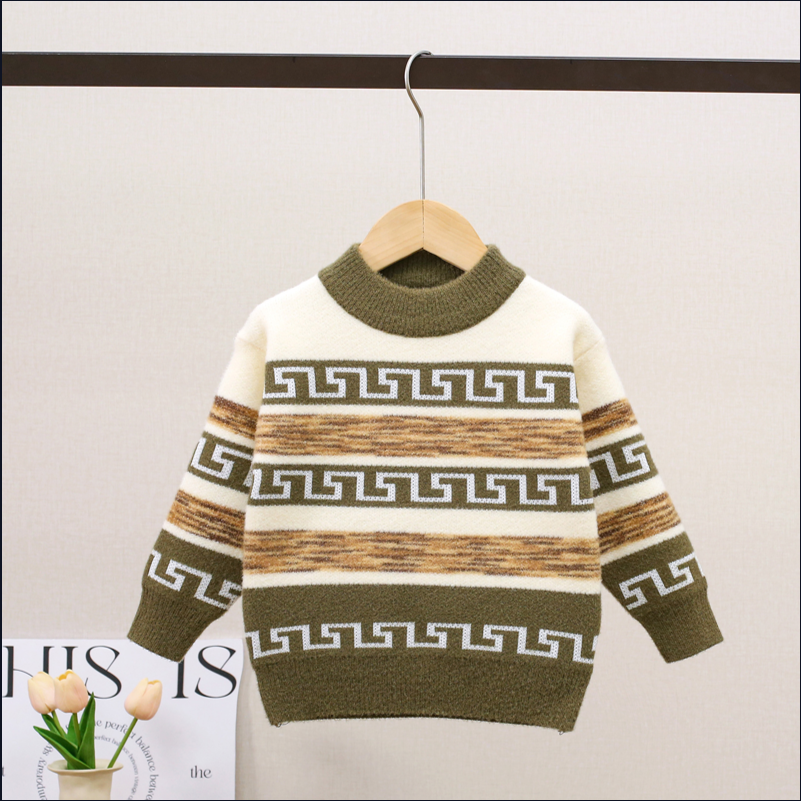 男童毛衣2025新款秋冬款加厚儿童针织衫冬款男中小童毛衣冬季男孩