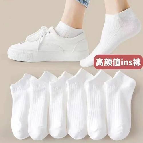 诸暨袜业袜子春夏防臭吸汗女小白袜简约百搭高颜值短袜船袜男