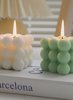 香薰蜡烛泡泡魔方香氛candle创意手工伴手礼造型摆件女生礼物