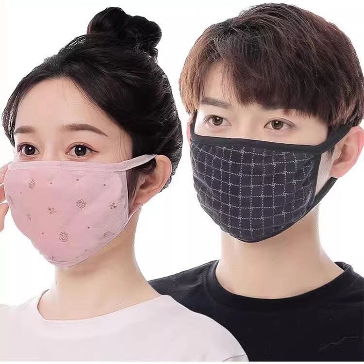 口罩女秋冬防寒保暖重复使用可水洗脸大不勒耳防尘防灰男女棉口罩