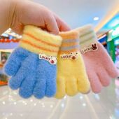 儿童手套五指宝宝秋冬天男童小孩百搭婴儿幼加厚女春季 6岁2保暖