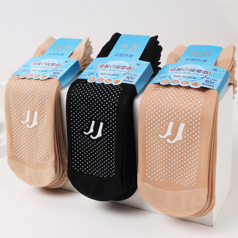 脚底点胶丝袜排汗透气防滑耐磨