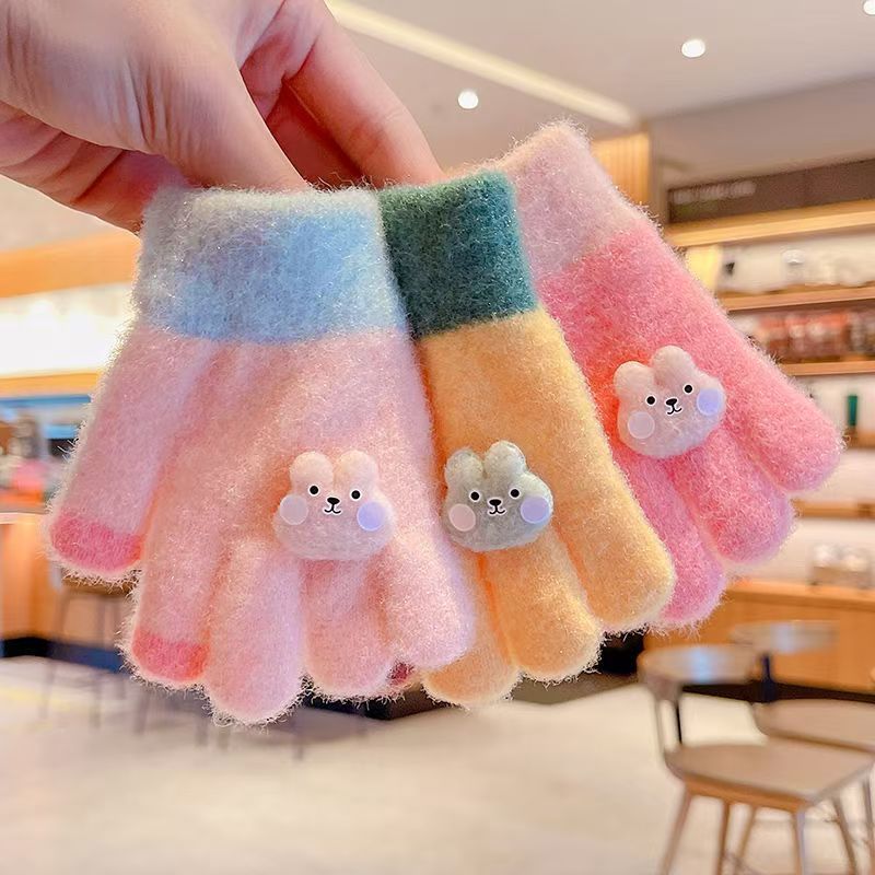 儿童手套五指宝宝秋冬天男童小孩百搭婴儿幼加厚女春季1-3岁2保暖