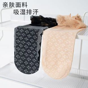 棉底短丝袜女夏季 超薄天鹅绒不易勾丝袜子花边松口袜不勒脚妈妈袜