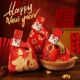 2025蛇年手提针织包春节红色福袋喜庆环保编织袋手腕包新年礼物袋