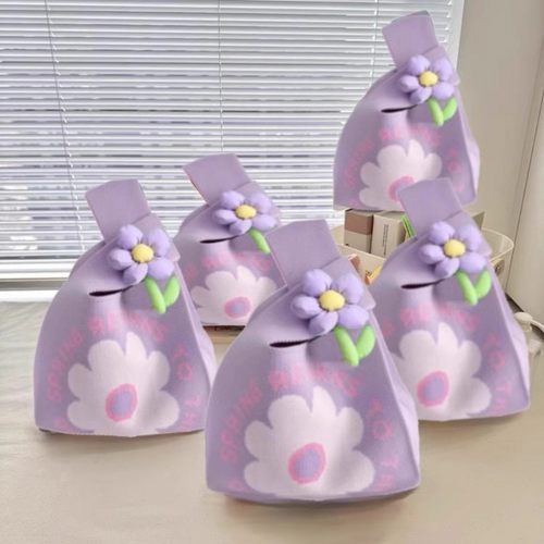 甜美花朵伴手礼针织包