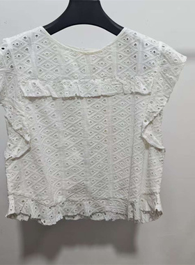 雅斓名店tryb女装重工刺绣镂空潮时尚上衣AAESA5213A吊牌价1980