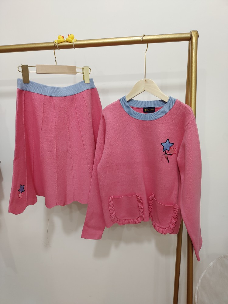 POLO SPORT保罗运动女童漂亮舒适粉红色针织衫长袖T卫衣83RK46015