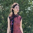 怀素 无袖 Ti提提 全开襟 色彩感连衣裙 改良长款 旗袍气质长裙夏季