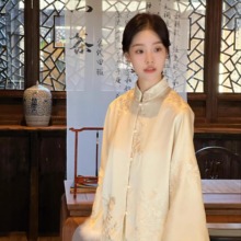 Ti提提 木槿 新中式凤凰花刺绣套装国风高级外套女大衣冬季半身裙