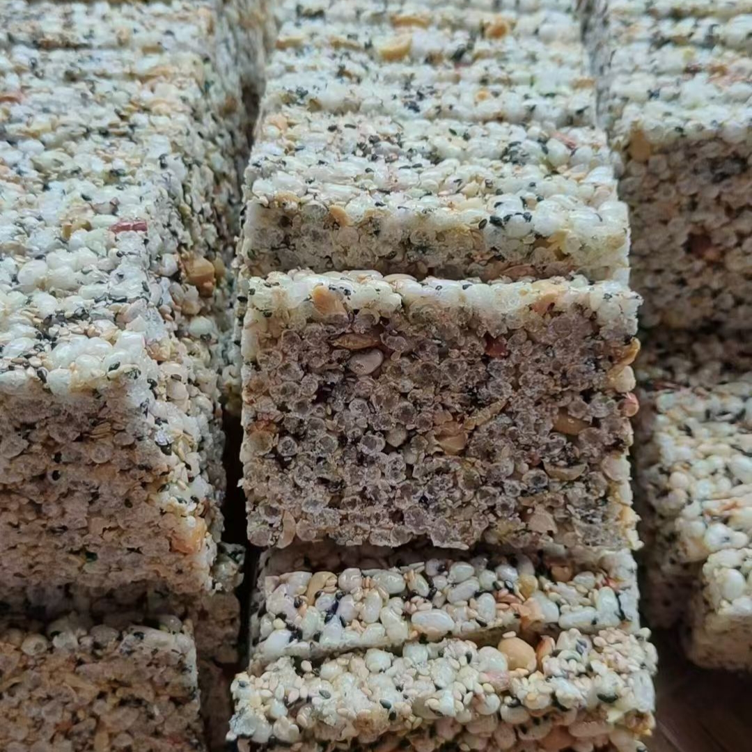 湖南衡阳特产正宗农家手工米花糖麻糖传统手工特色小吃冻米糖