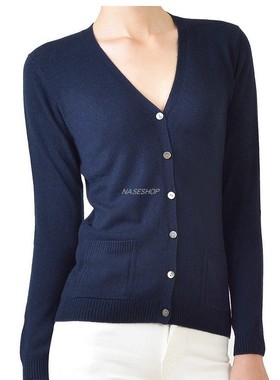 NASESHOP 秋冬季节薄款修身羊绒衫女开衫 特价