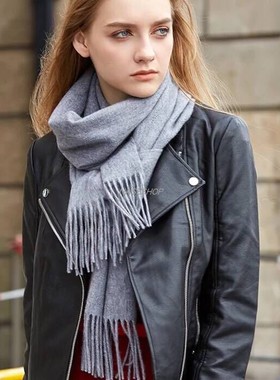 NASE SHOP19年秋冬季 法国新款浪漫唯美重磅羊绒围巾大披肩