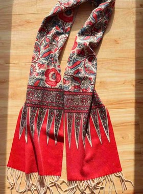 NASE欧洲精选品质 高级工艺雅致印花CASHMERE重磅羊绒 围巾