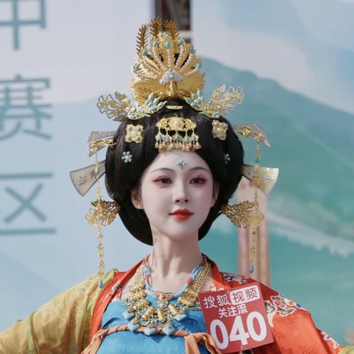 【霜翎阁】凤凰冠仿金银错唐风汉服供养人复原发簪配饰品｛伽罗｝