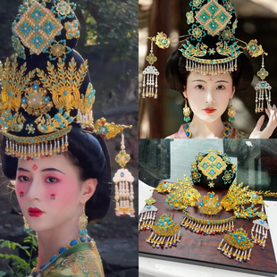 【霜翎阁】李倕冠饰博物馆发簪华丽同款唐风汉服复原套装配额饰品