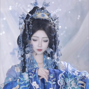 【霜翎阁】战国袍流苏仙祭司全套装汉服发饰品配楚女神｛玉生烟｝