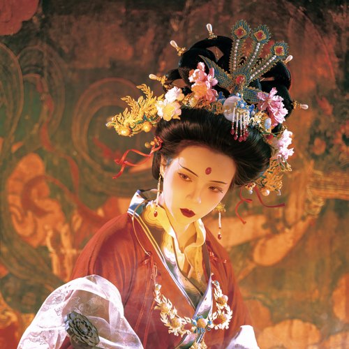 【霜翎阁】仿壁画神仙图套装冠簪汉服配发饰品仕女图｛天女散花｝