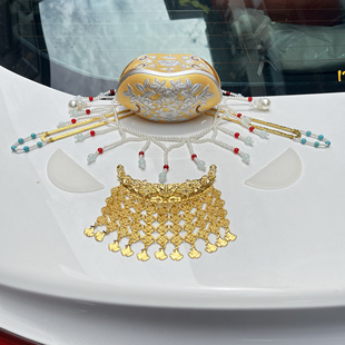 复原3D打印 周氏冠金帘梳宋制汉服头配饰包髻布围髻套装 霜翎阁